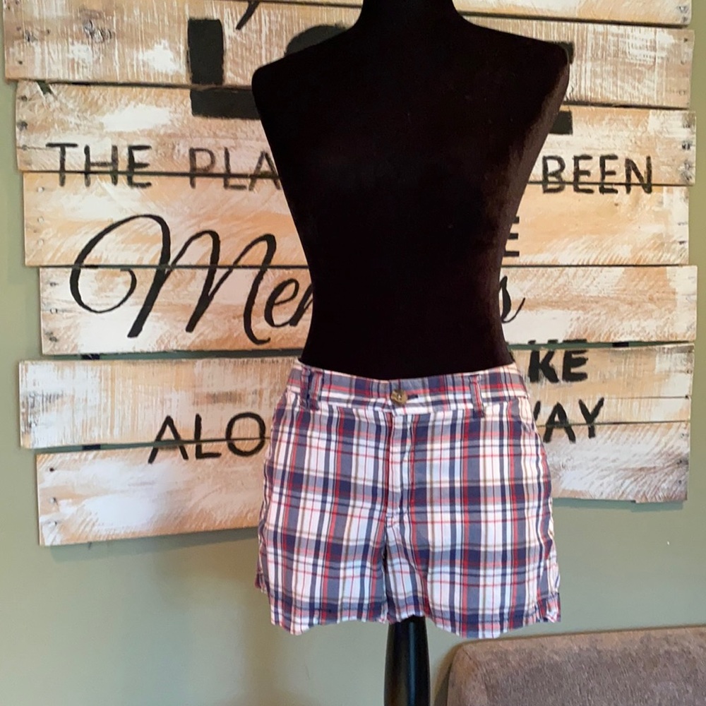 H & M patriotic plaid shorts